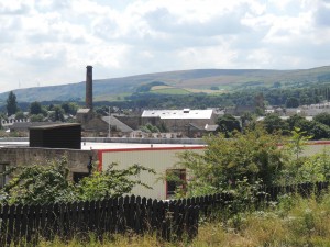 Burnley skyline today with remnants of the mill heritage