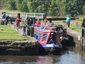 Ruth and Chris helping us work the locks.