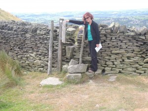 a walker's gate in the ubiquitous stone walls above Skipton