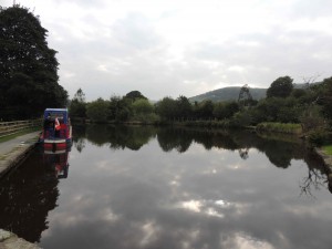 mooring beside the canal at lock 31E east of Marsden