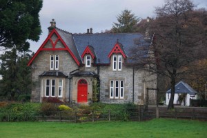 a hint of colour to relieve the grey stonework that is ubiquitous for building