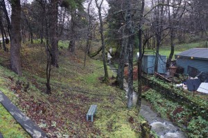 a small salmon stream also used for cooling the stills